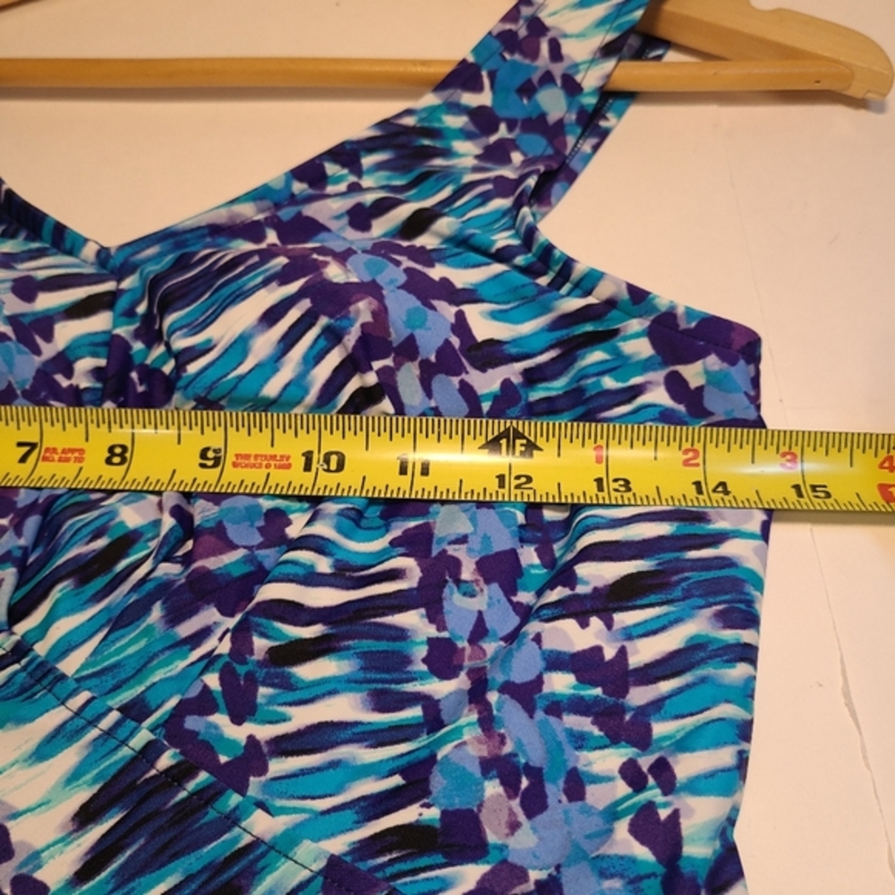 Maxine Of Hollywood WOMENS SIZE 8 One Piece Swimsuit Dress Lined Nylon Blend - Picture 4 of 9